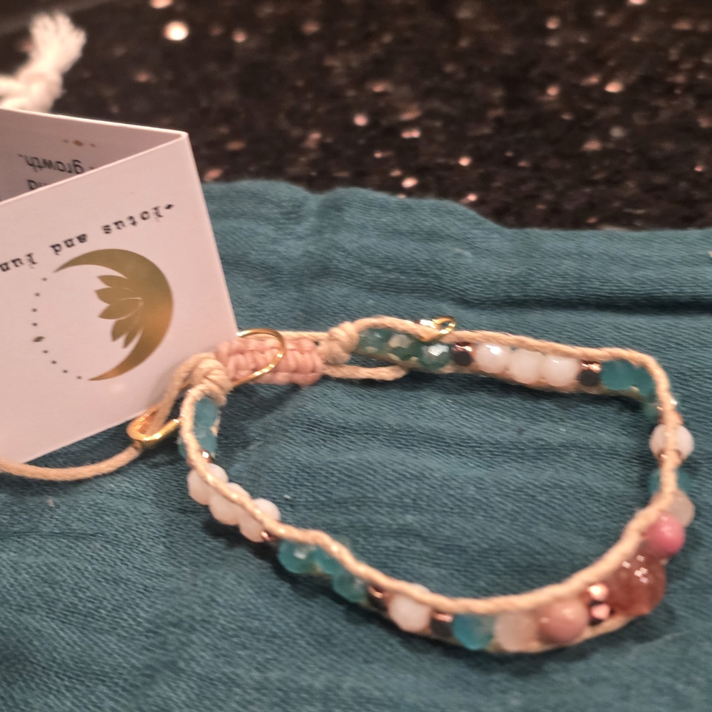 Lotus and Luna Healing Bracelet
